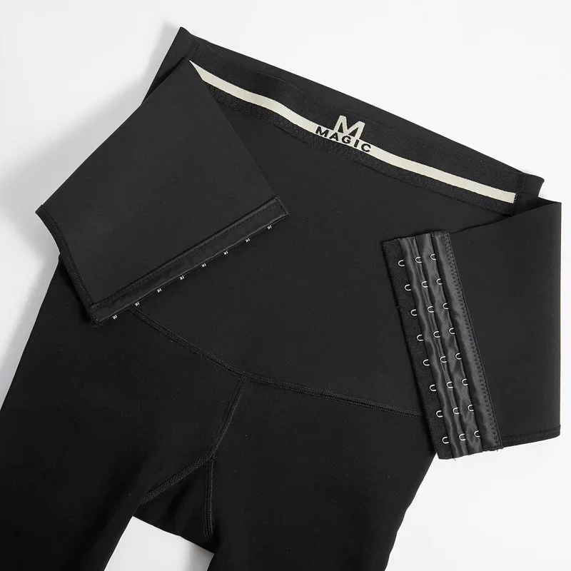 ارتفاع الخصر سميكة الصوف المرأة طماق ثلاثة أزرار التخسيس بعقب رفع السراويل المتكاملة الخريف الشتاء حجم كبير