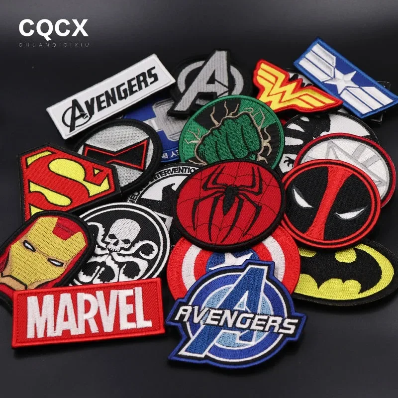 New Marvel Avengers Peripherals Iron Man Captain America Hulk Velcro Patch Armband Fashion Trend DIY Clothing Accessories