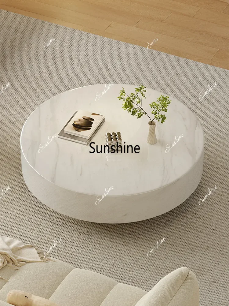 

YItalian minimalist round coffee table combination home living room high sense
