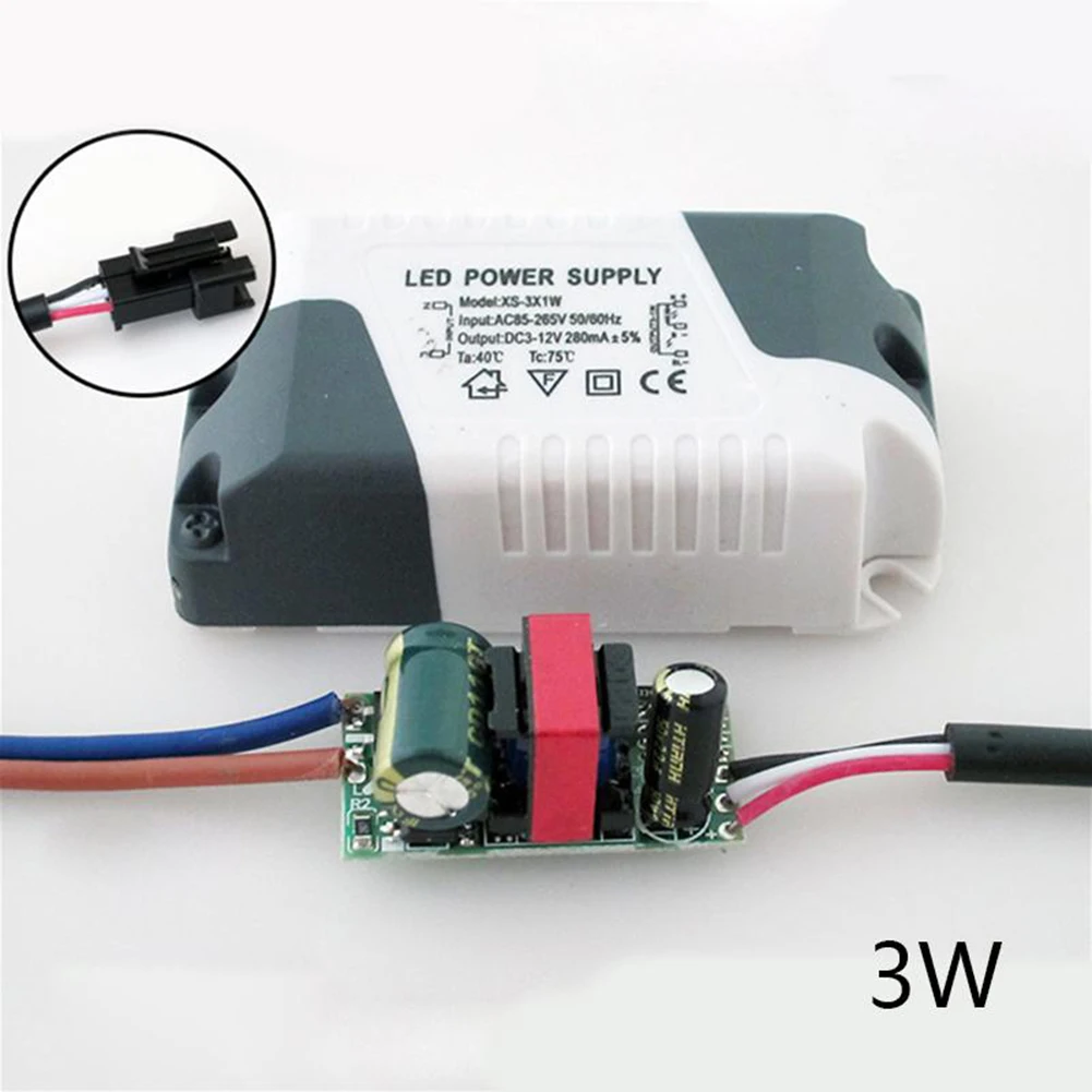 Imagem -04 - Corrente Constante Led Luzes Transformadores Lâmpada Driver Adaptador de Alimentação Cores ac 85265v 3w 47w 8-24w