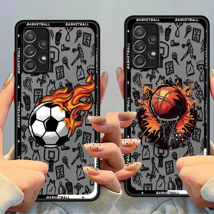 Мягкий чехол для телефона Samsung Galaxy A31 A56 A52 A71 A32 A73 A23 A36 A25 A72 A21 A22 Баскетбольное искусство