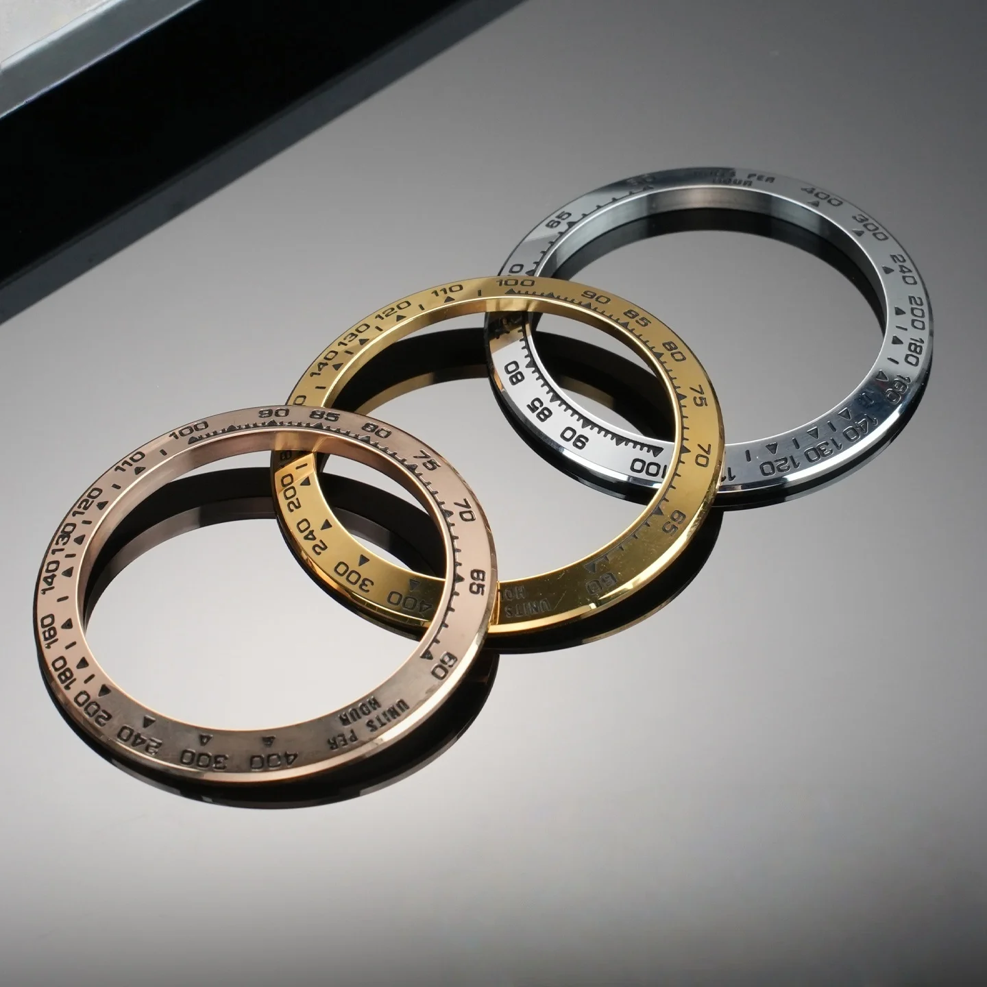 For Rolex  COSMOGRAPH Daytona 40mm Dial Watch 116520 Metal Scale Ring Stainless Steel Dial Ring Mouth 38.5x30.4mm