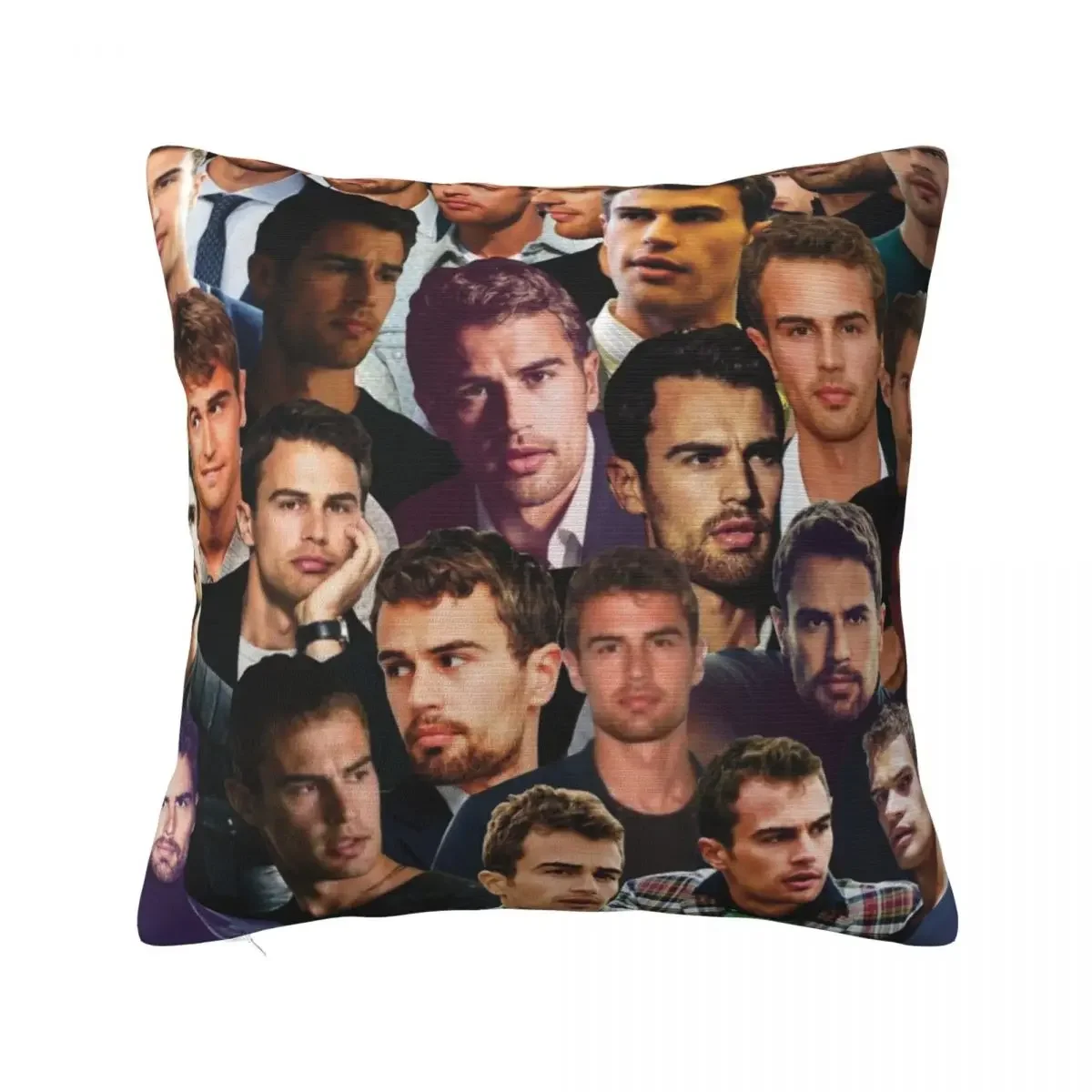 Theo James Photo Collage Throw Pillow Sofa Decorative Covers Cushion Child Luxury Pillow Case luxury throw pillow covers