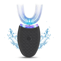 high quality travel portable Waterproof automatic u shape travel food grade silicone head adults kids electric toothbrush