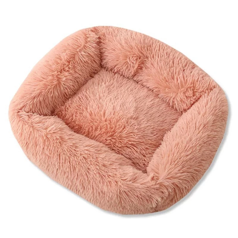 

Pet Beds Mats New Super Soft Square Pet Bed Plush Full Size Calm Bed Comfortable Sleeping Artifact Soothing Bed