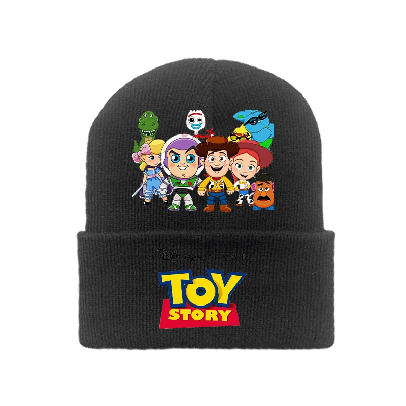 Disney Toy Story Kids Knitted Hat Anime Movie Cartoon Girl Beanie Outdoor Casual Warm Hundred Take Knitted Cap Child Adult Gifts