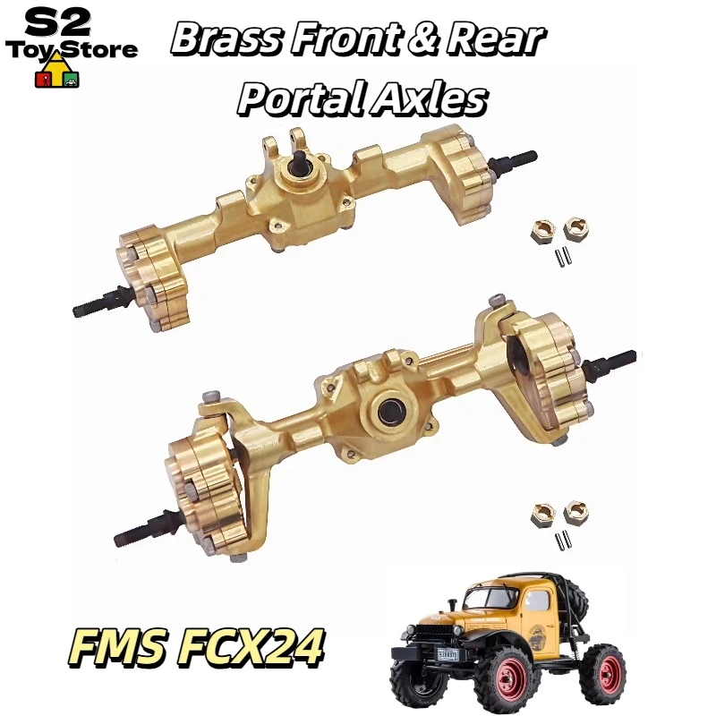 FMS Heavy Weight Brass Front And Rear Portal Axle For 1/24 Scale Fcx24 Fcx18 Rc Crawler Car Upgrade Replacement Parts In Stock