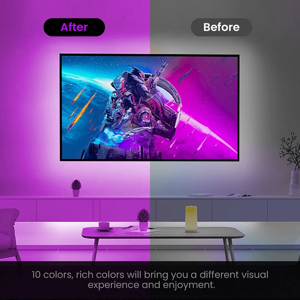 220V Switch COB LED Neon Strip Light 288LED AC EU Power Plug Kit White Pink Red 10 Color Waterproof Flex Tape Home Kitchen Decor