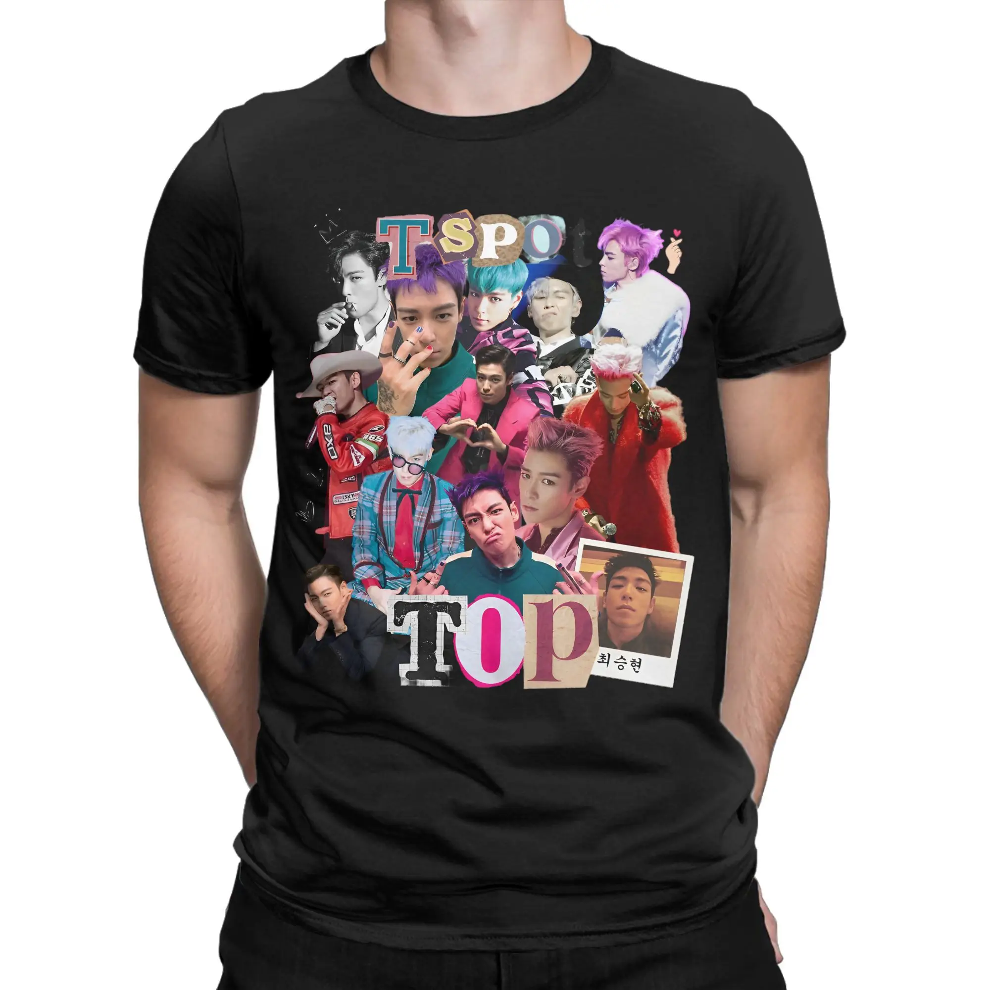 Thanos Choi Seung-hyun (T.O.P)  Player 230 T.O.P 90s T Shirt Men's Cotton Clothing Retro  Round Neck Short Sleeve