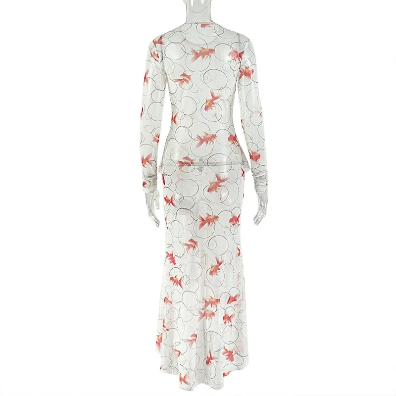 2026 Lente Herfst Lange Mouw Elegante Lange Maxi Jurk Dameskleding Casual Feestwerk Avond Modieuze Geplooide Jurken