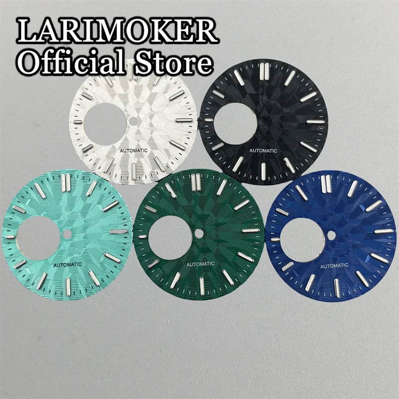 LARIMOKER 29mm/31mm Green Luminous Watch Dial Accessories Diving Texture Fit NH38 Movement