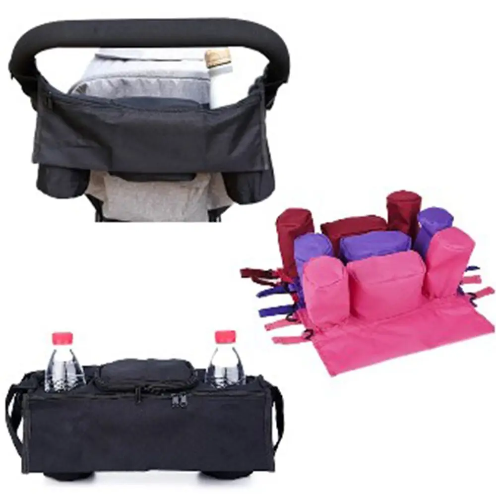 Storage Bag Stroller Accessories Wheelchair Infant Nappy Bags Baby Pram Bottle Cup Holder Carriage Bag Baby Stroller Organizer