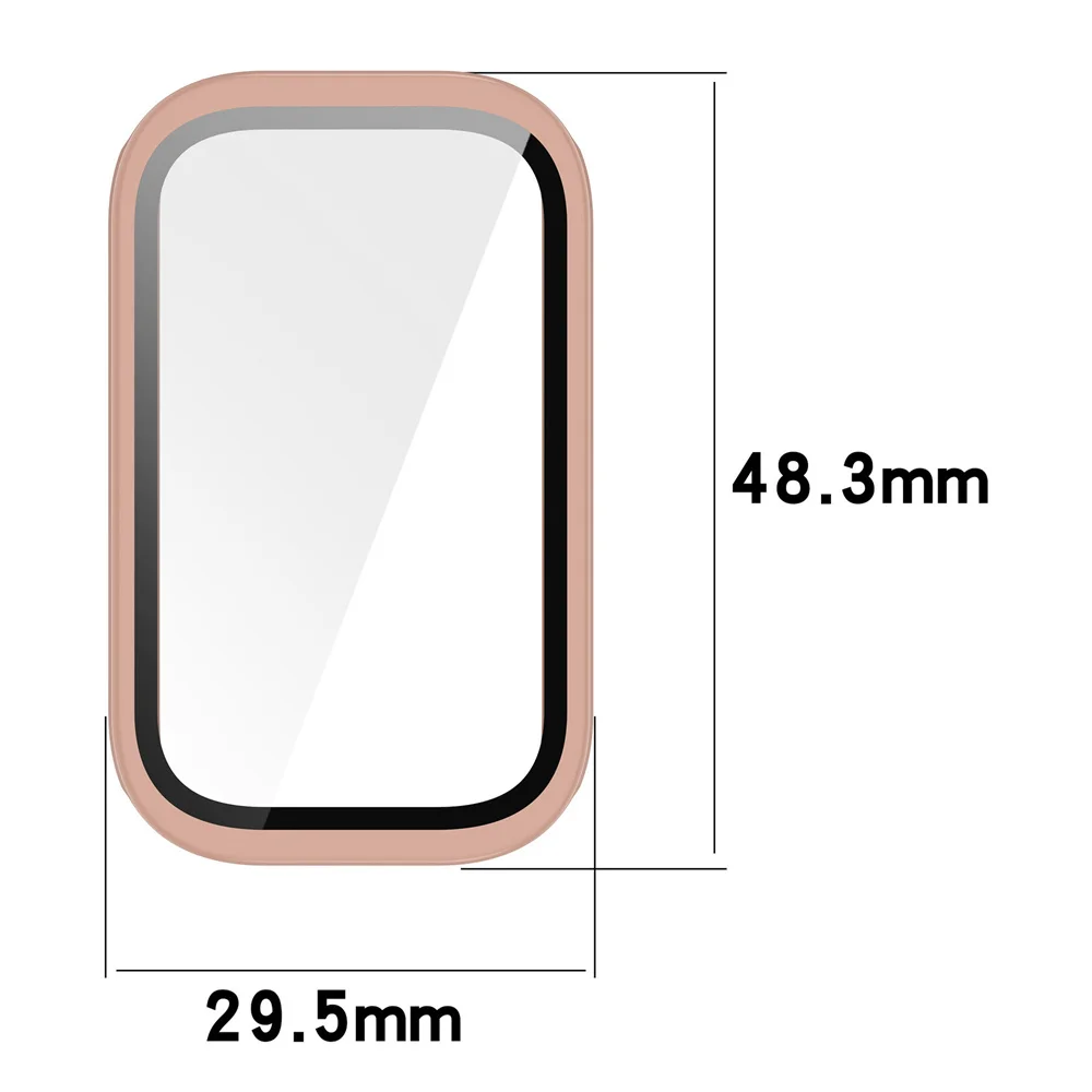 Tempered Glass+Case for Xiaomi Smart Band 9 Active Screen Protector Anti-scratch Bumper Protective Cover for Xiaomi Redmi Band 3