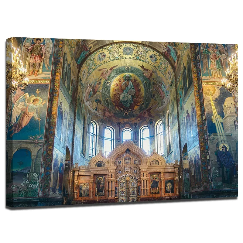 Church Of Savior On The Spilled Blood Последний Суд Иисус Христос Православный Холст Настенное Искусство Ho Me Lili Для Домашнего Декора