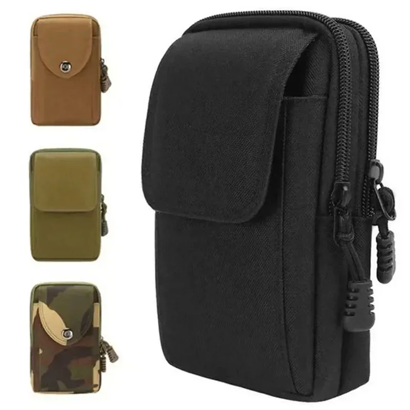 Men's Durable Nylon Waist Bag - Portable Fashionable Coin Purse with Phone Compartment for Outdoor Casual Use​