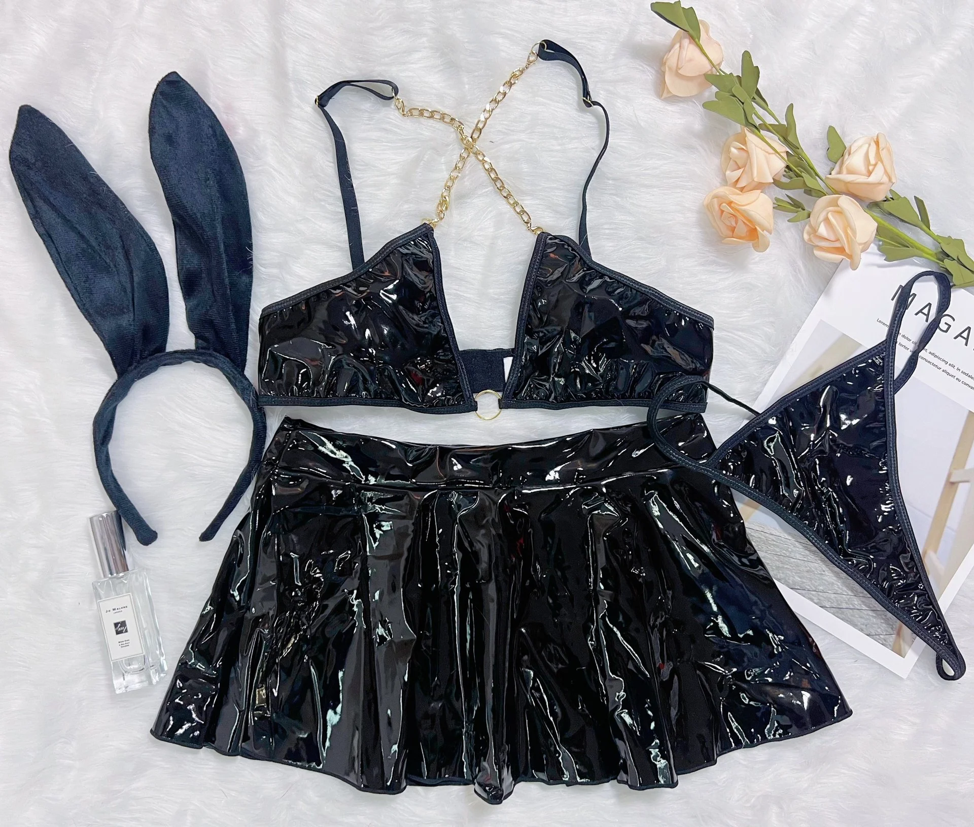 숙녀 섹시 란제리 에로틱 투명한 레이스 란제리 유혹 세트