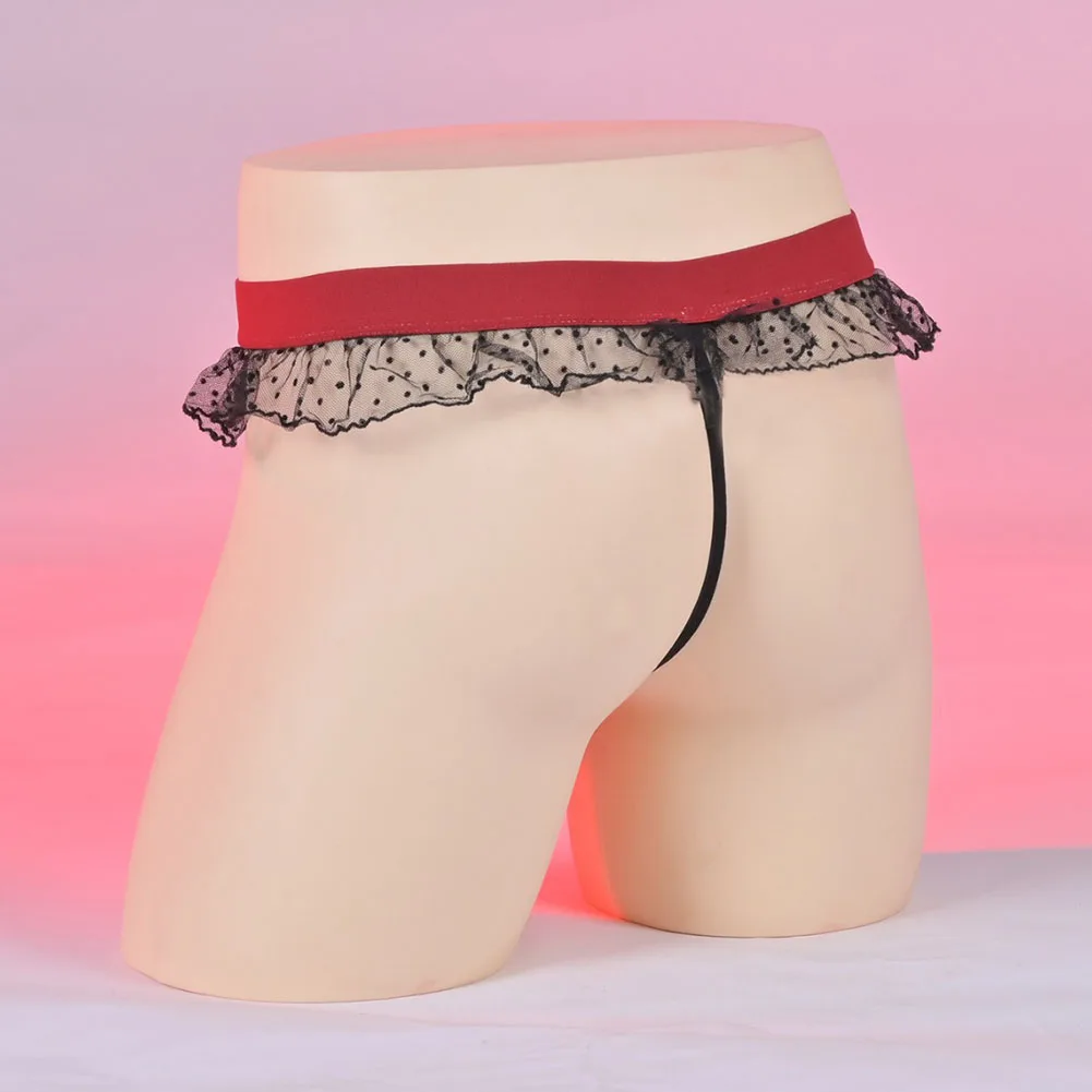 الرجال مثير سيسي ملخصات شبكة الدانتيل انظر من خلال مثلي الجنس سيسي الحقيبة الملابس الداخلية للرجل الساخن منخفضة الخصر سيور g-سلسلة الصيف الرجال سراويل