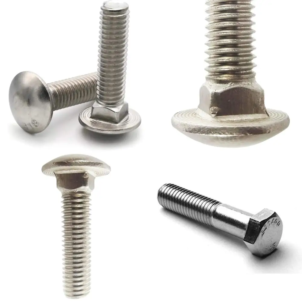 

Болты с кареткой из нержавеющей стали 316, 3/8-16 x 1-1/2 дюйма, набор из 25 длинных хвостовых креплений для прочного использования