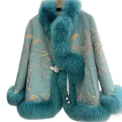 High-Grade Imitation Fox Fur Coat Female Young Mao Mao Coats Winter 2024 New Style Jacket Leather And Fur Overcoat Parka