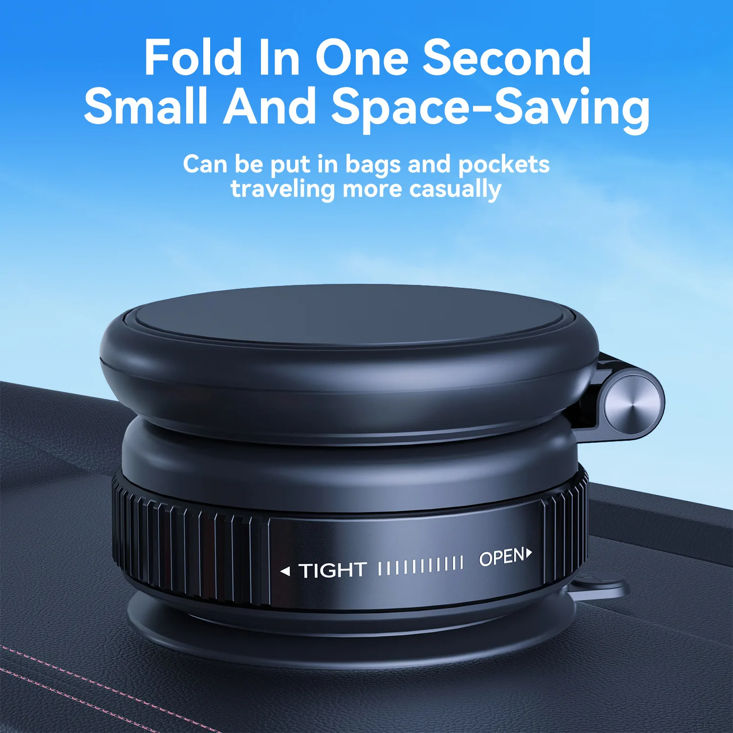 

Powerful vacuum suction cup car mobile phone holder telescopic folding magnetic mobile phone holder