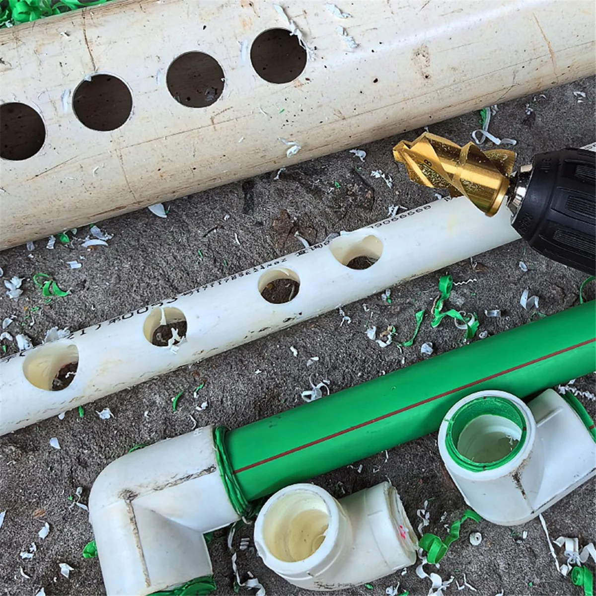 MLGB 3pcs 20/25/32mm Step Drill Bit with Limit Swivel Groove PPR Lifting Cone Drill Bits for Water Pipe Reaming