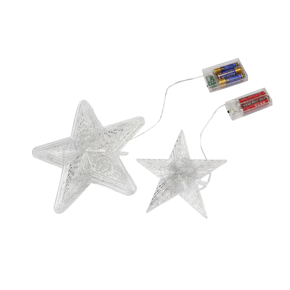 

2 Pcs Christmas Tree Topper Star Shape Lighted Decoration Colorful 10 LED Warm White 30 LED Festive Holiday Tree
