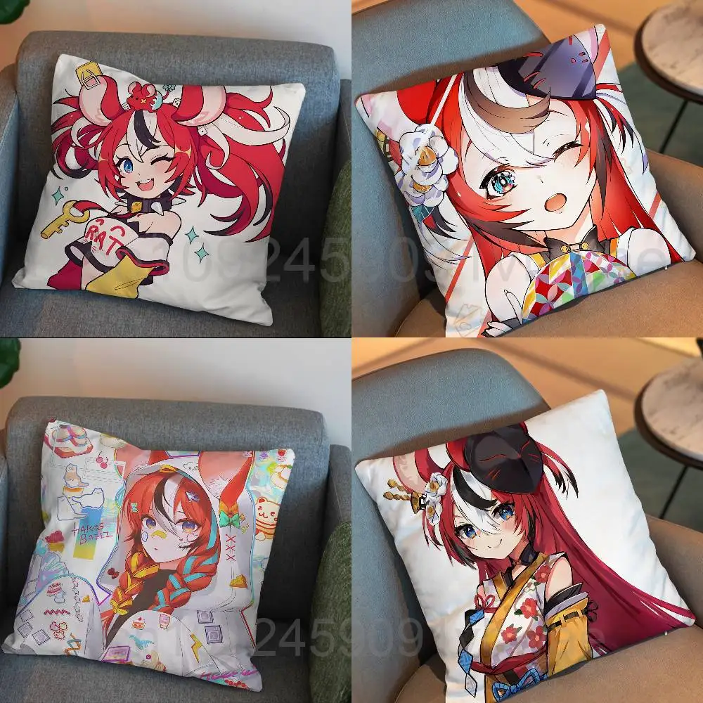 

cute Hakos Baelz Takodachi Pillow Case Sofa Living Room Bedroom Headboard Backrest Cushion Square Cushion Nap Time