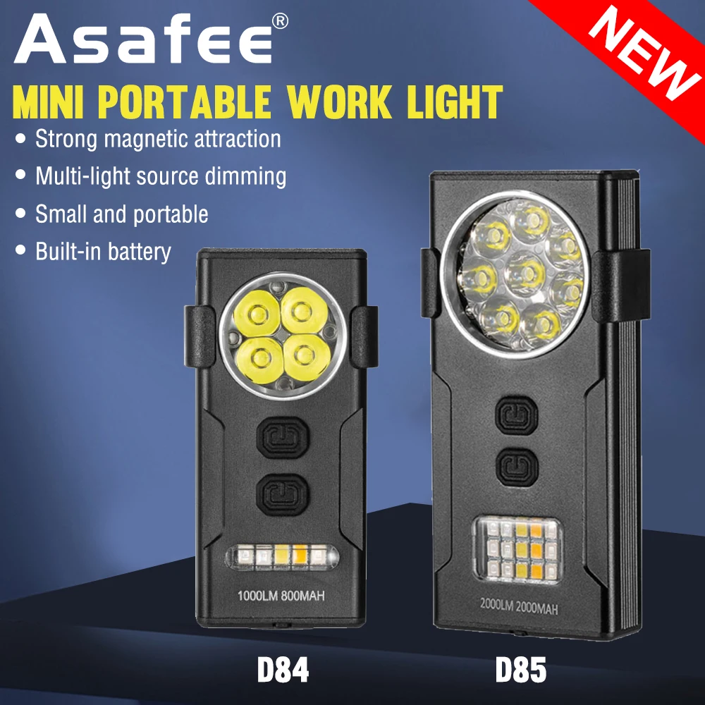 

Портативный рабочий фонарь Asafee D84/D85, брелок-фонарик EDC, 10 режимов освещения, магнитный хвостовой фонарь, уличный фонарь для кемпинга, ежедневного использования