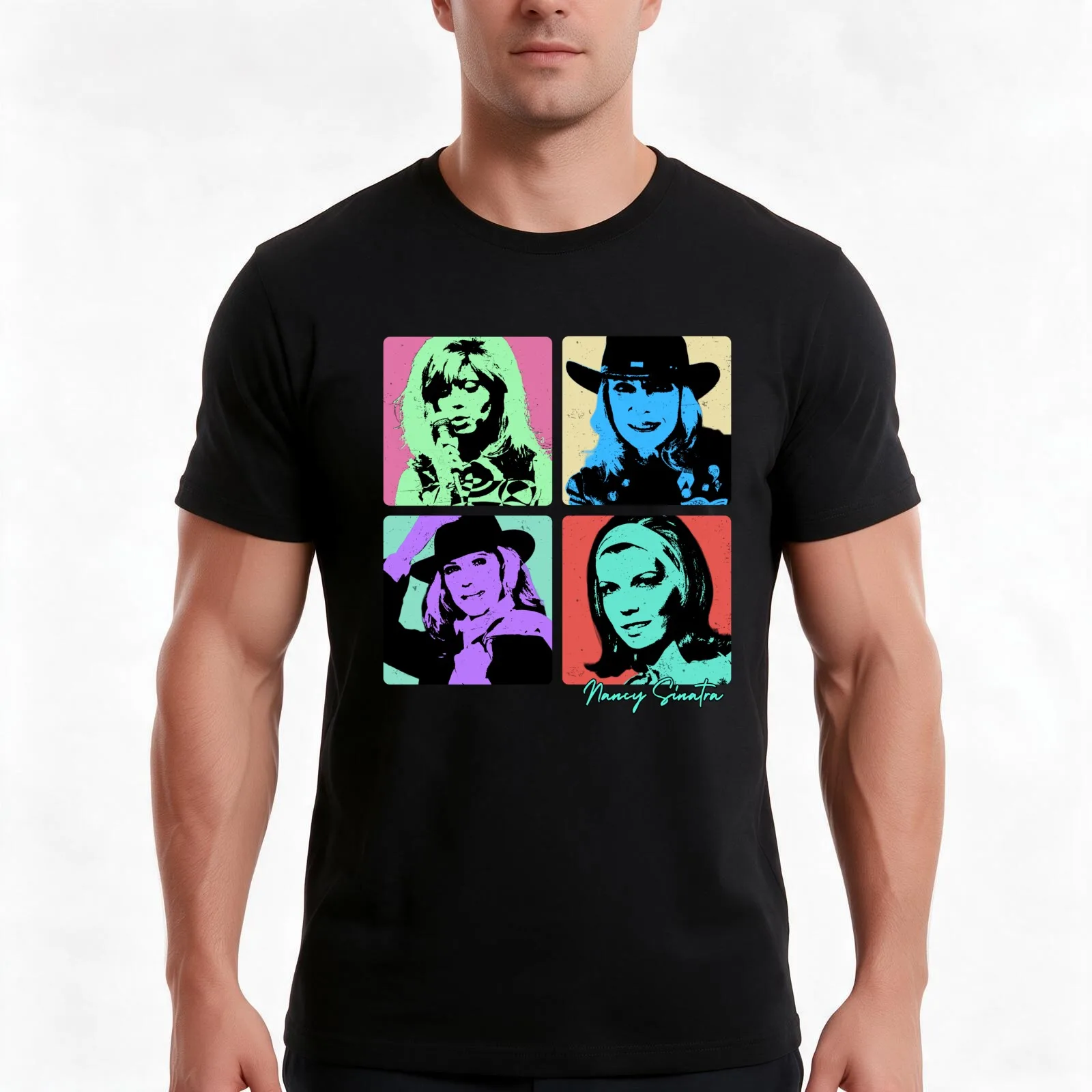 Nancy Sinatra Vintage Pop Art T-Shirt, Summer Casual Cotton Tee, Oversized Streetwear Tops, Vintage Graphic Print, 100% Cotton
