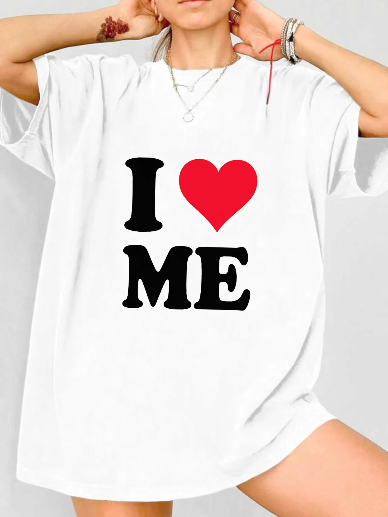 

【WDS00111】Plus size women's round neck short sleeve T-shirt with elastic half sleeves and trendy prints