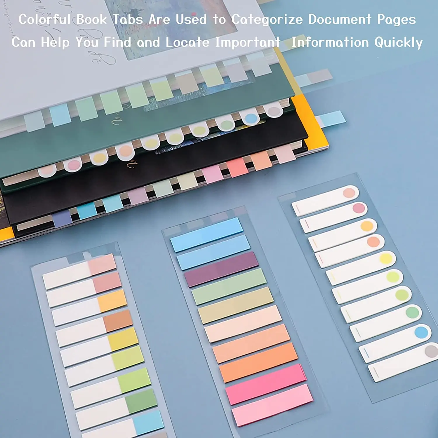 200 シートモランディ透明蛍光インデックスタブ PET 矢印フラグ付箋ページマーカープランナーステッカーオフィス学校