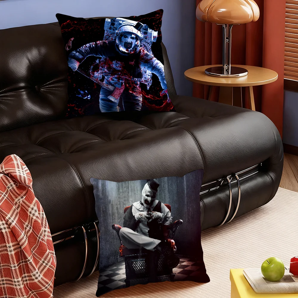 Funda de Almohada Clásica de la Película T-Terrifier 4, Decoración para Dormitorio, Sofá, Sala de Estar, Respaldo, Cojín Cuadrado para Siesta