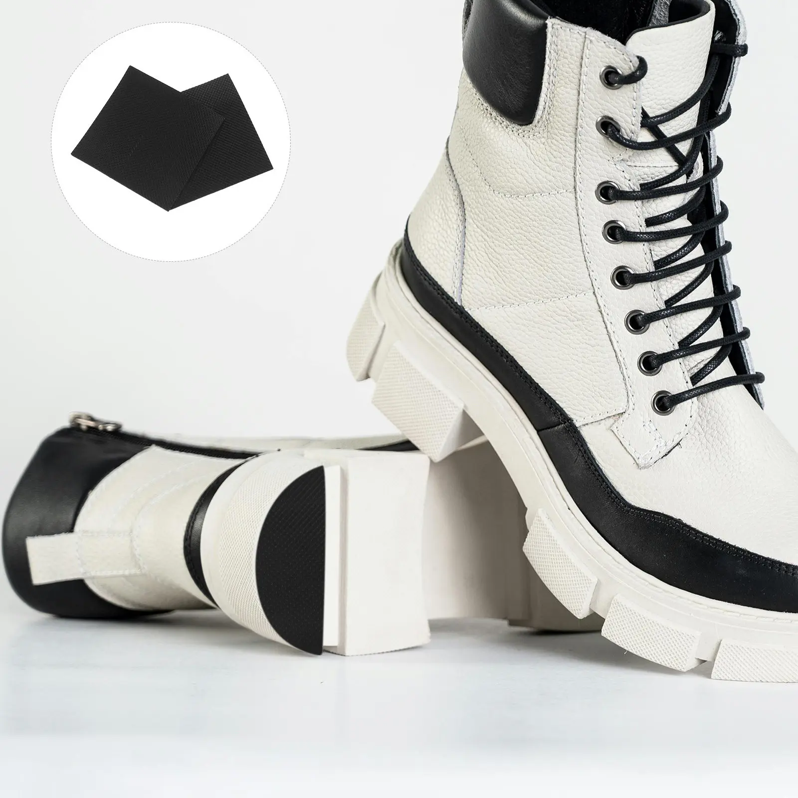 

4Pairs Black Anti-Slip Shoe Pads Non-Slip Stickers Wear-Resistant Silent Shoes Stickers High Heel Soles Size L Women