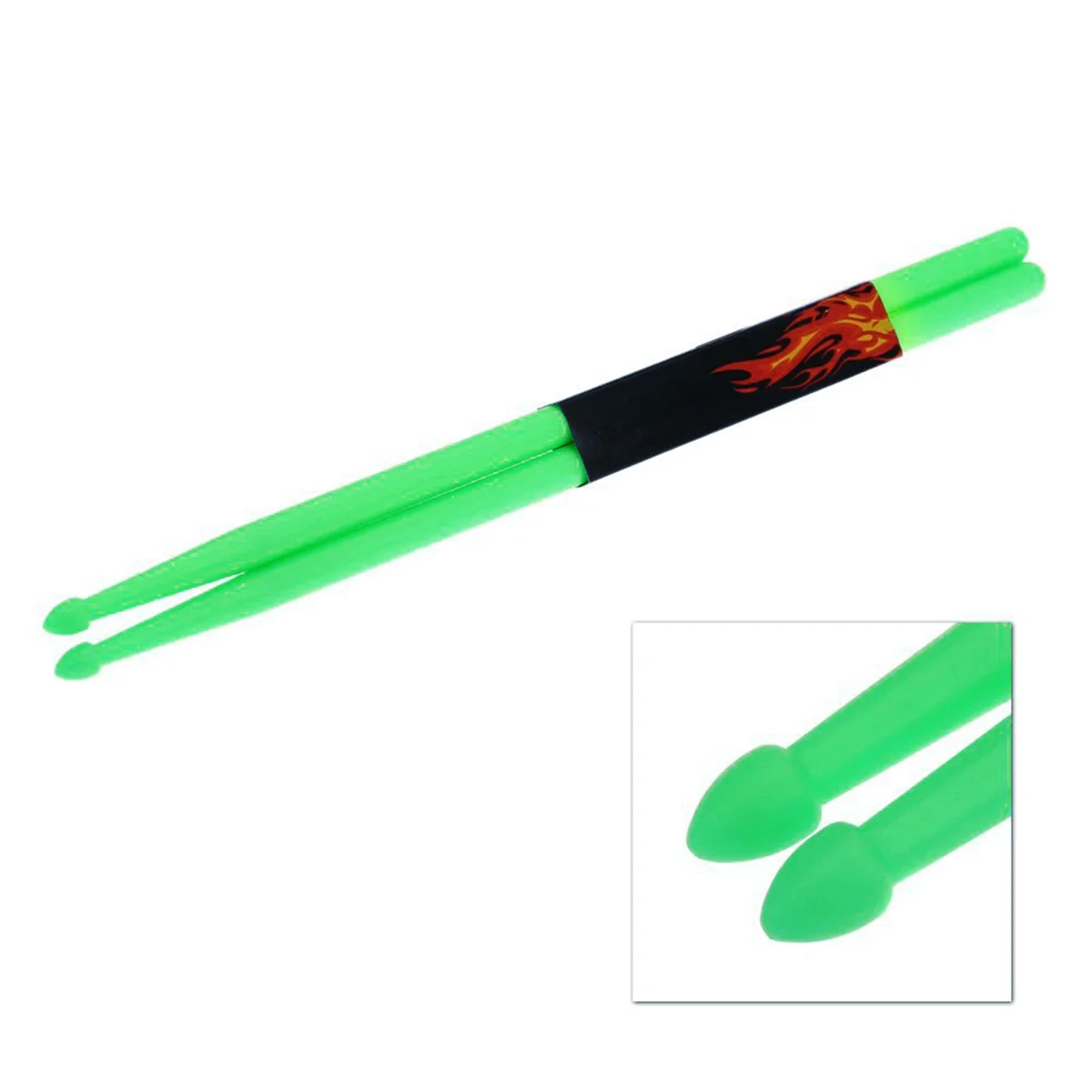 A71P 2 ペアの 5A ドラムスティック ナイロン スティック ドラムセット用 プロフェッショナル グリーン