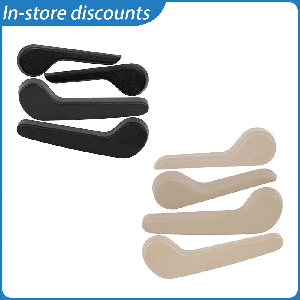 

Quality Left & Right Seat Adjuster Lever Handle for 07-14 Chevy Silverado GMC Sierra Yukon, Black & Beige OEM 15232598 15232594