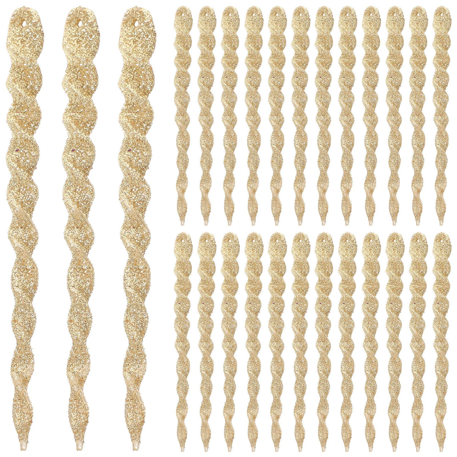 

60Pcs Christmas Tree Ice Icicle Hanging Ornaments Premium Glitter Xmas Decoration Party Favor Twisted Icicle Pendant Xmas Tree