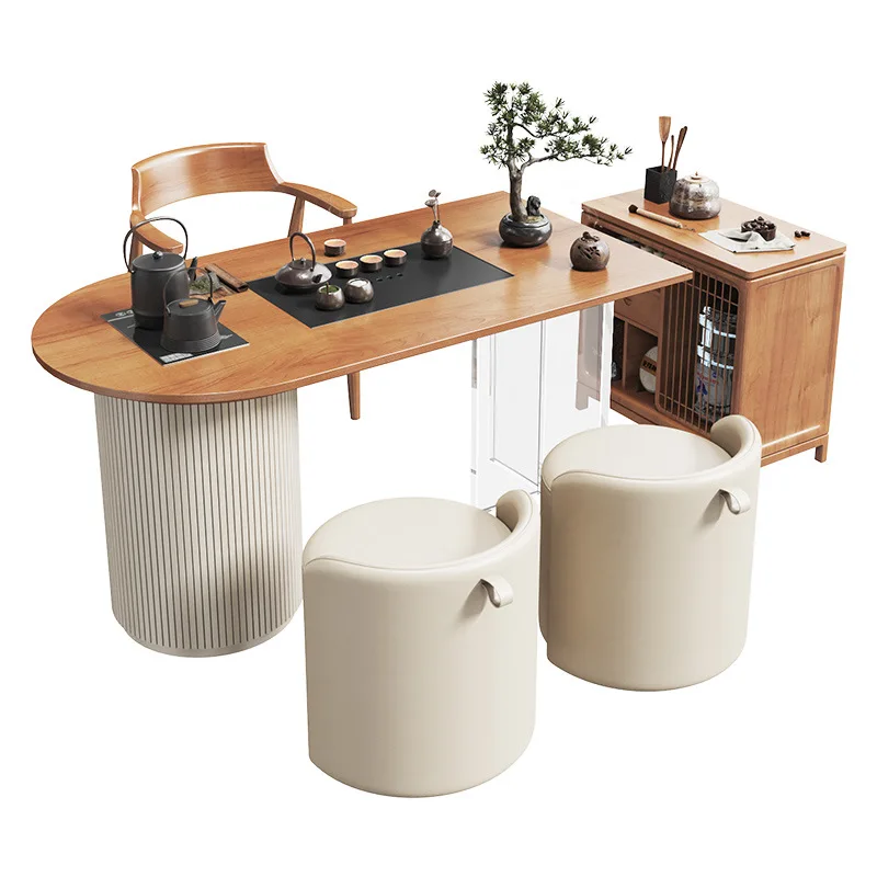 

Modern, simple, small apartment, solid wood, balcony, tea table, chair