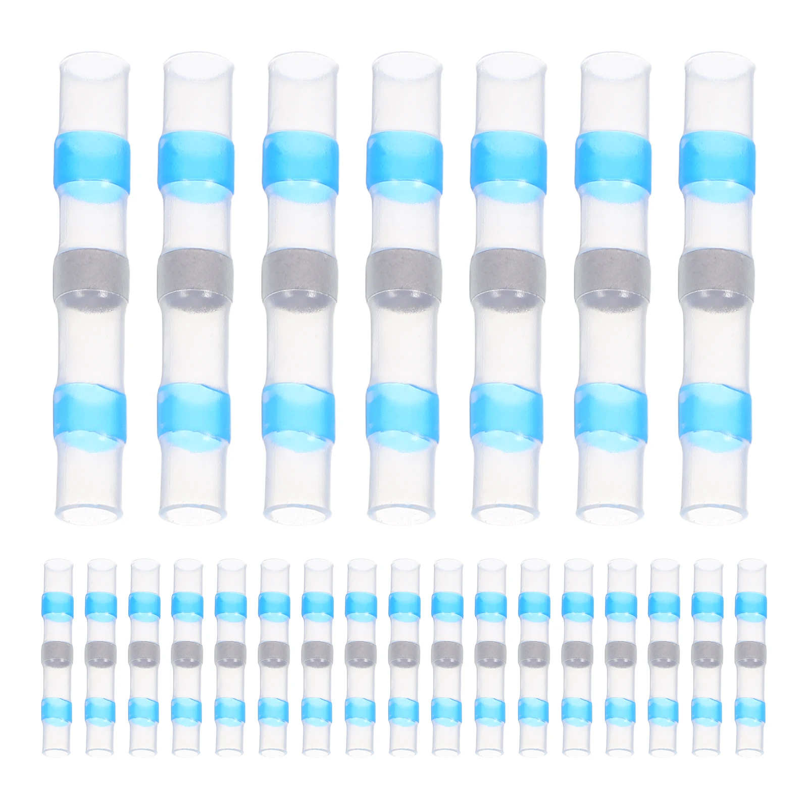 

100Pcs Heat Shrink Wire Connectors Waterproof Solder Seal Butt Terminals Automotive Marine Electrical Splice Connectors