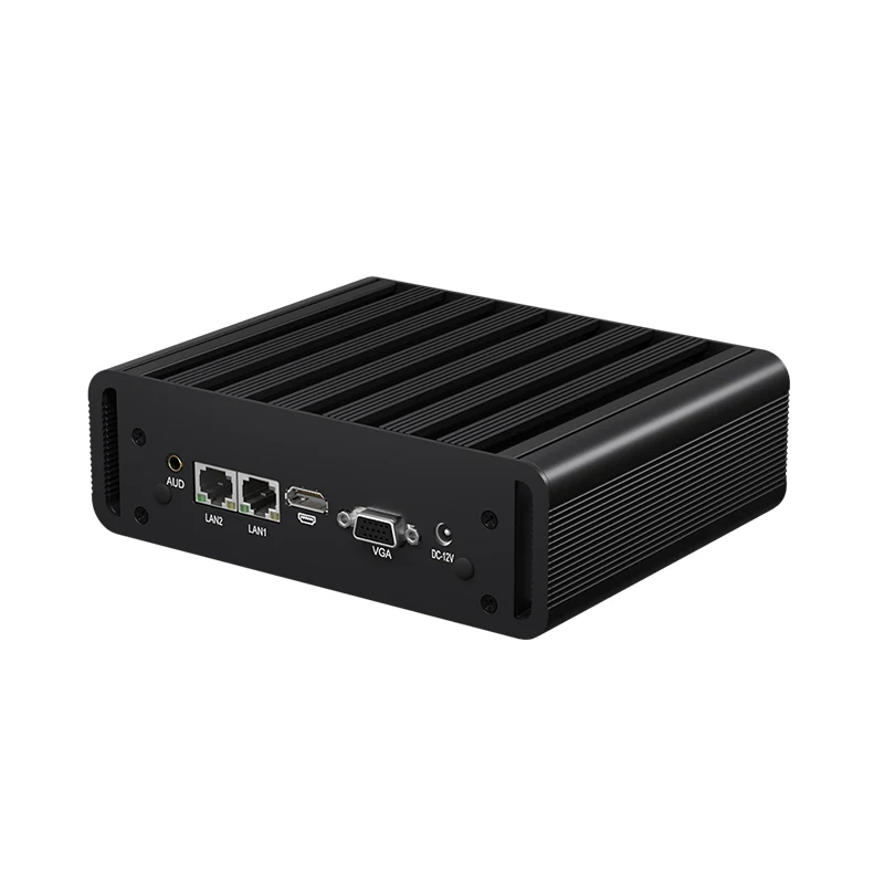 PC industriale senza ventola CPU Intel 4a/5a generazione 2x porte seriali 2x Gigabit Ethernet HDMI VGA Mini PCie Espansione Windows Ubuntu