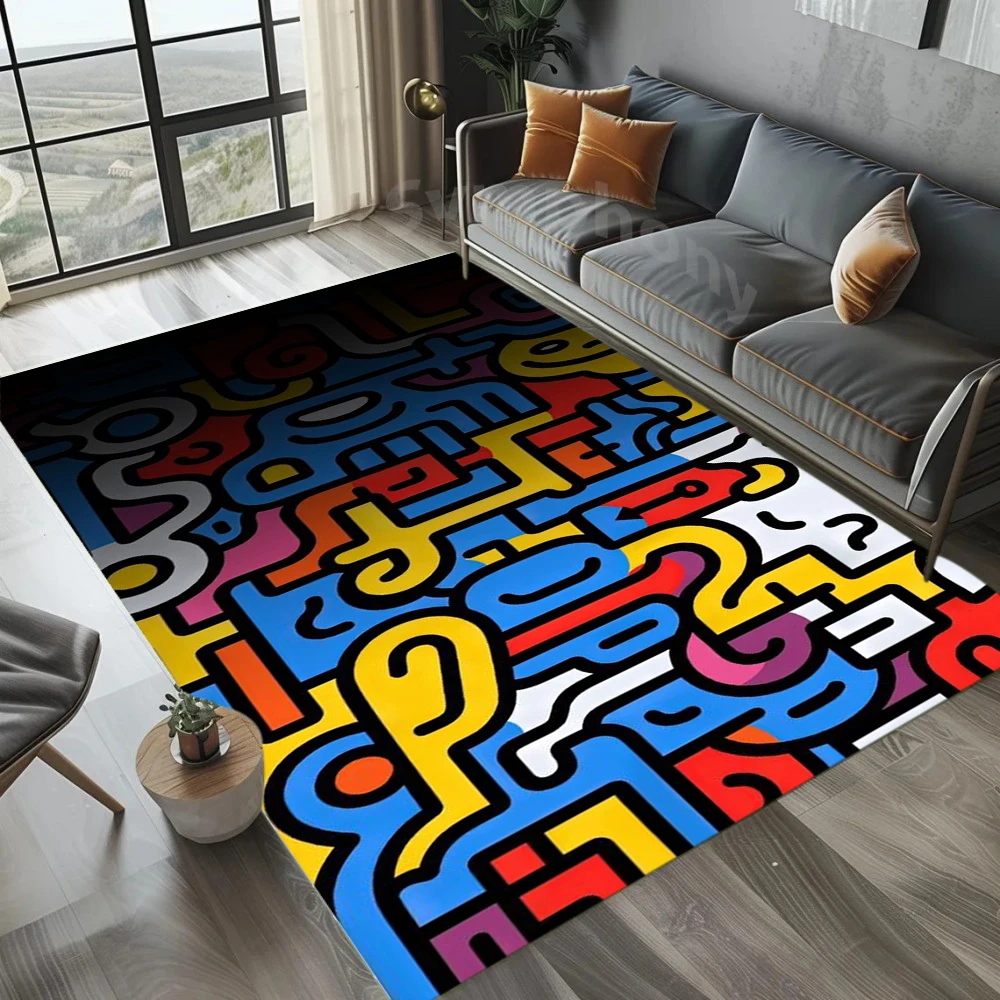 Grillig abstract patroon tapijt slaapkamer kamer bed deken tapijt schoenen kamer woonkamer slaapkamer keuken tapijten wasbare mat