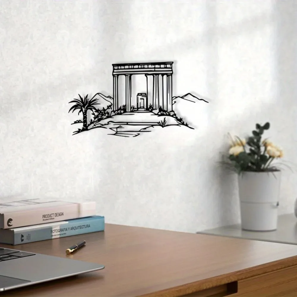 CIFBUY Iron Wall Art Religious Mural Metal Sculpture Powder Coated Plaque Cultural Gift Living Room Decor view 4