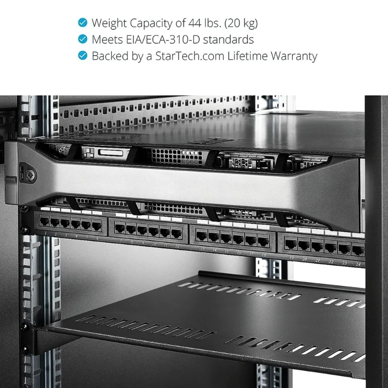 1U Server Rack Shelf Vented Cantilever Tray 10\