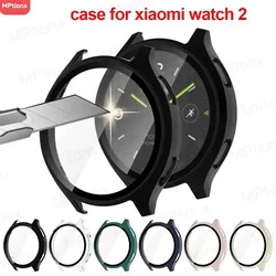 Vidrio + funda para Xiaomi Watch 2 SmartWatch PC parachoques Protector de pantalla integral Shell para XiaoMi Watch 2 accesorios de cubierta