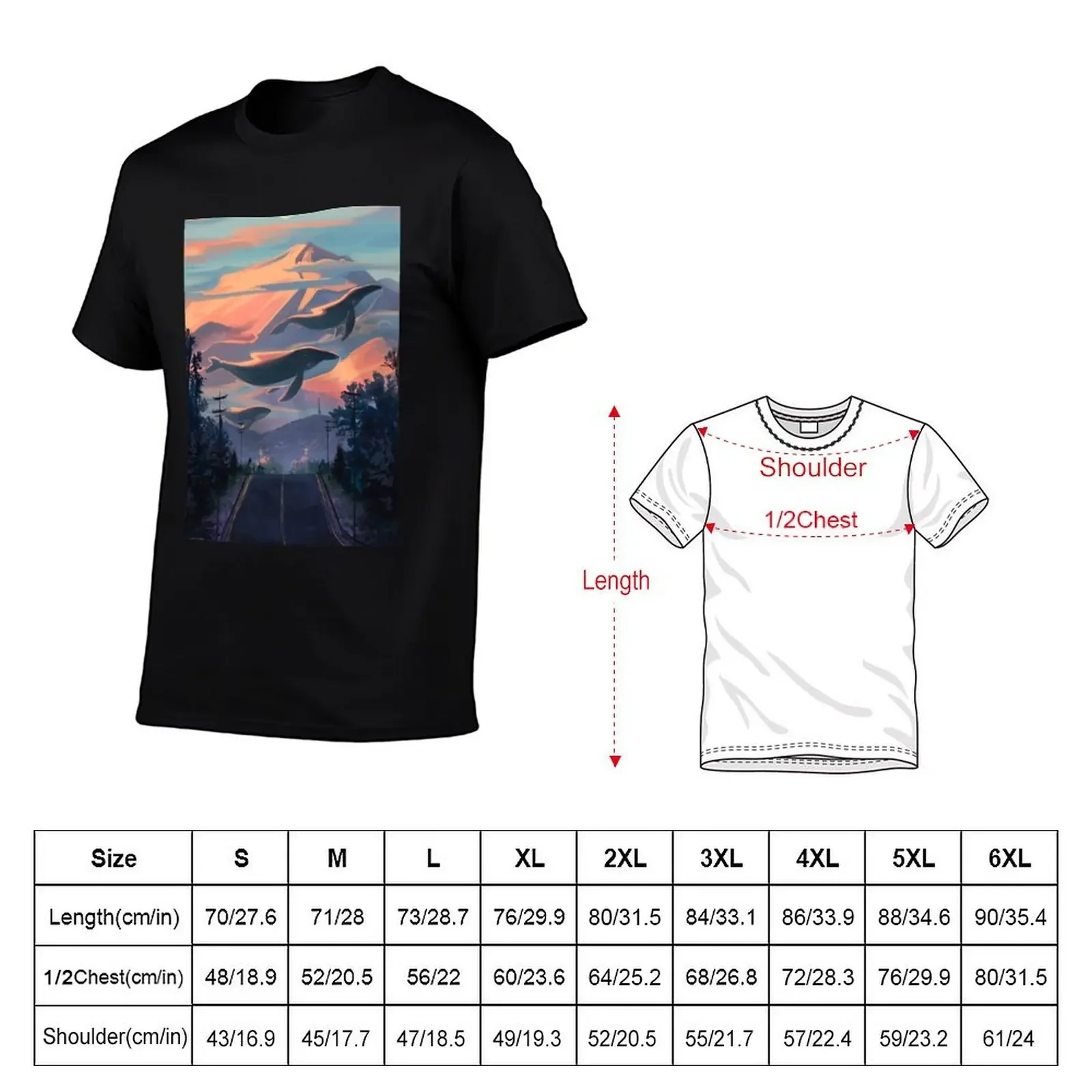 Sky Migration Long T-Shirt vintage anime shirt hippie clothes vintage t shirt men