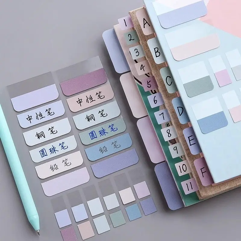 Morandi Index Sticky Notes, Writable Label Stickers, Convenient Notes for Students, Category Indicators, Stylish