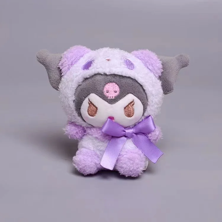 Jouet en peluche Anime Sanurgente pour enfants, porte-clés mignon Hello Kitty, portefeuille en peluche Cinnamoroll Kawaii, sac d'école Melody, cadeaux pendentif pour filles