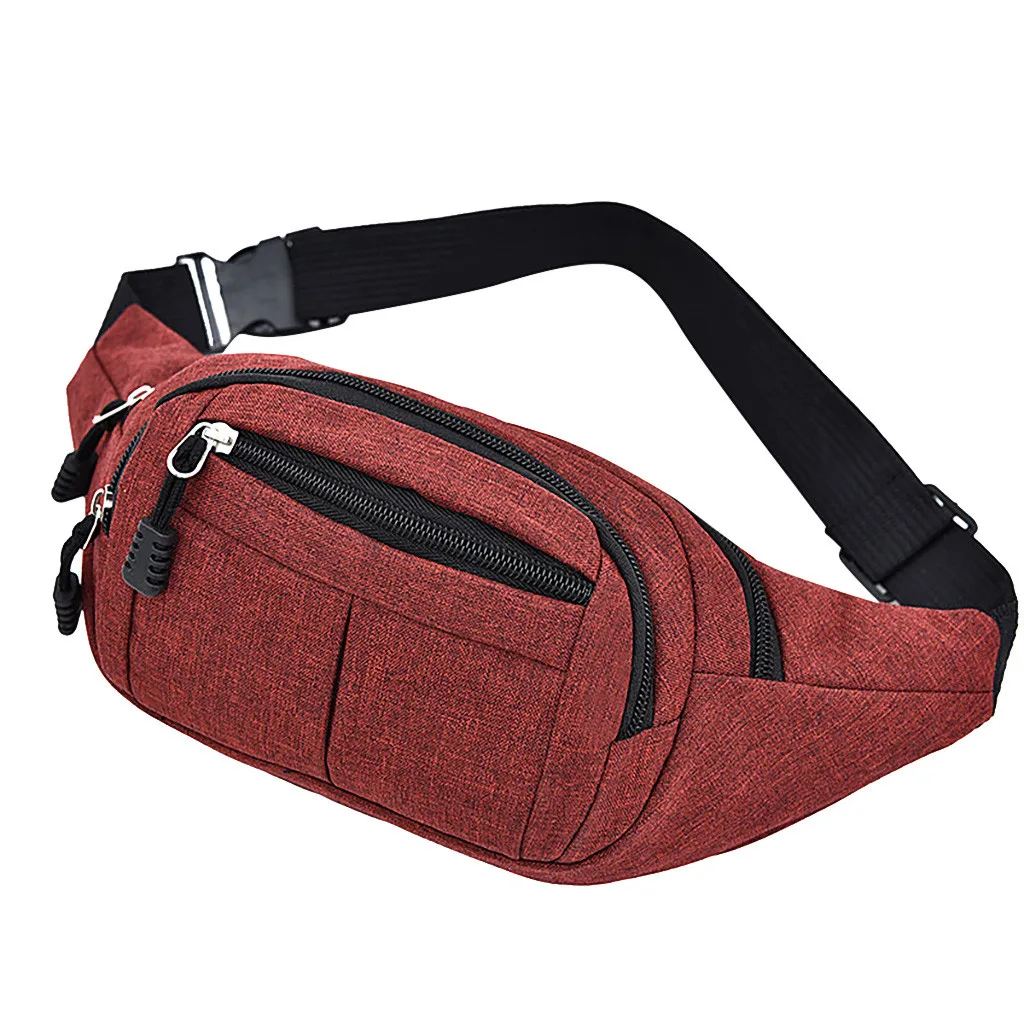 Men's Breast Package Waterproof Outdoor Sports Bag Canvas Pouch Korean-style Waist Bag Fanny Pouch Crossbody Male Sports Bag