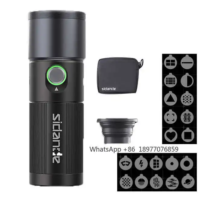 

10W Zoomable Videography Flashlight With Ambience Fill Light 1/4'' Thread Cam Era Stand Cage For Photography Lighting