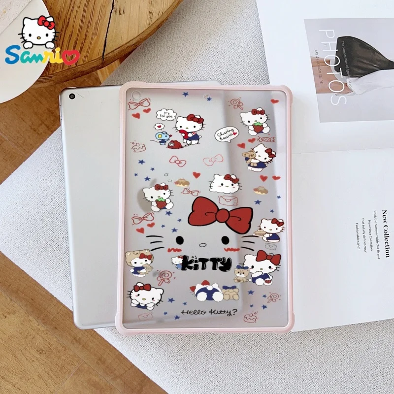 

Sanrio Hello Kittypattern Pink iPad Transparent Drop Case, suitable for iPad Pro 2022/2024, iPad Air 3/5, iPad Mini 6, iPad 6/10