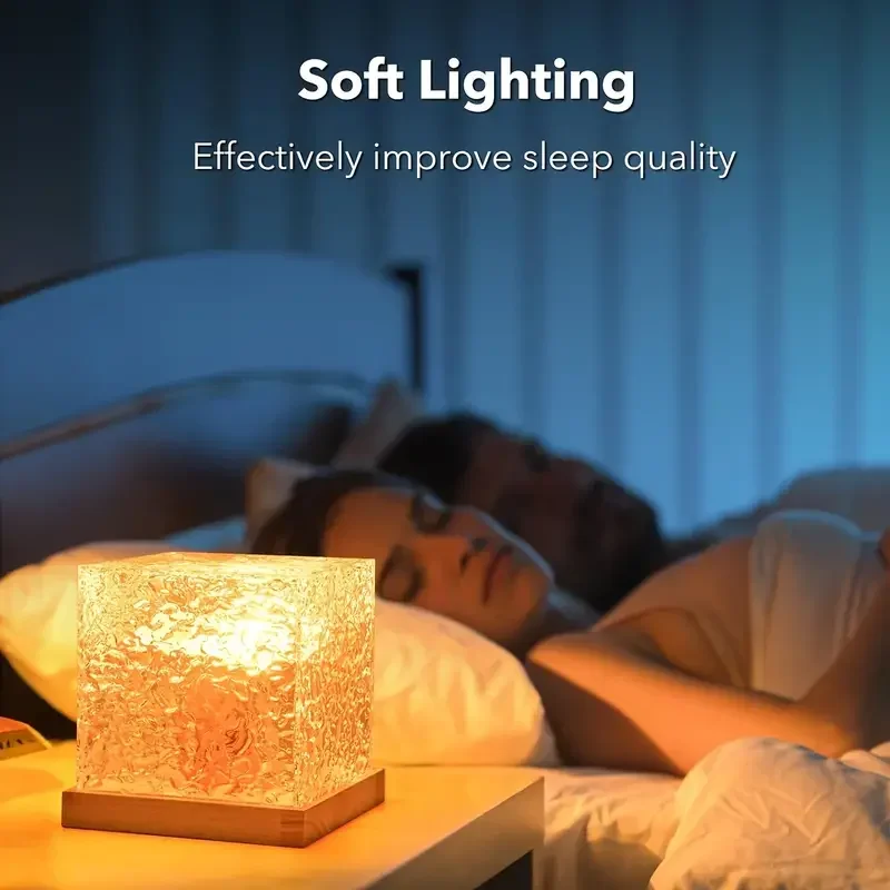 المحيط موجة RGB أورورا مصباح مكعب مع جهاز التحكم عن بعد 16 لون تغيير كشاف ضوئي المياه لغرفة النوم غرفة المعيشة جدار ديكور